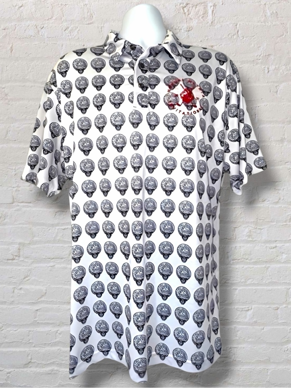 Chase 54 Skull Golf Ball Polo Shirt l Men’s XL | MB1001 | Performance Stretch